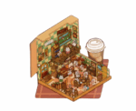 Pizza Restaurant DIY PET Sticker Set Small - Image 