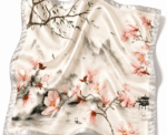 Women Magnolia Floral Scarf - Image 