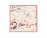 Women Magnolia Print Scarf - Image 