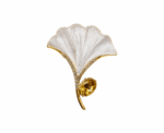 Women Ginkgo Leaf Brooch - Image 