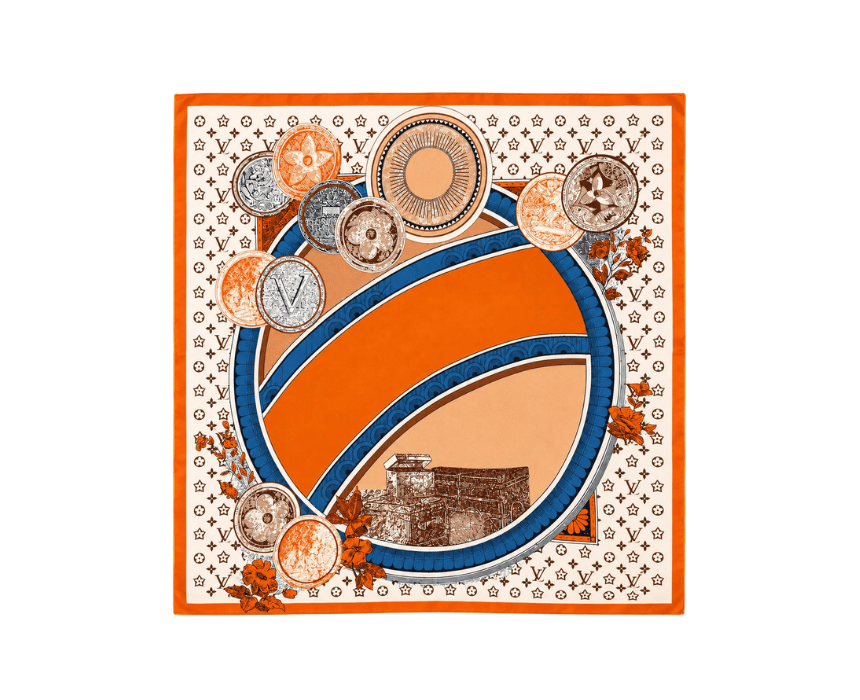 1 Women Monogram Print Scarf - Image 1