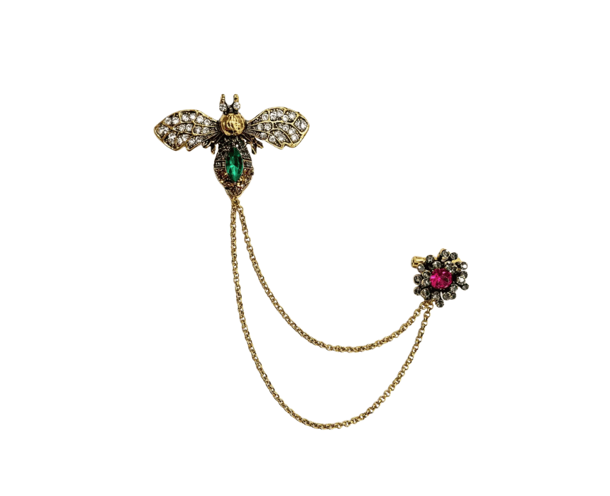 1 Women Bee Chatelaine Brooch - Image 1