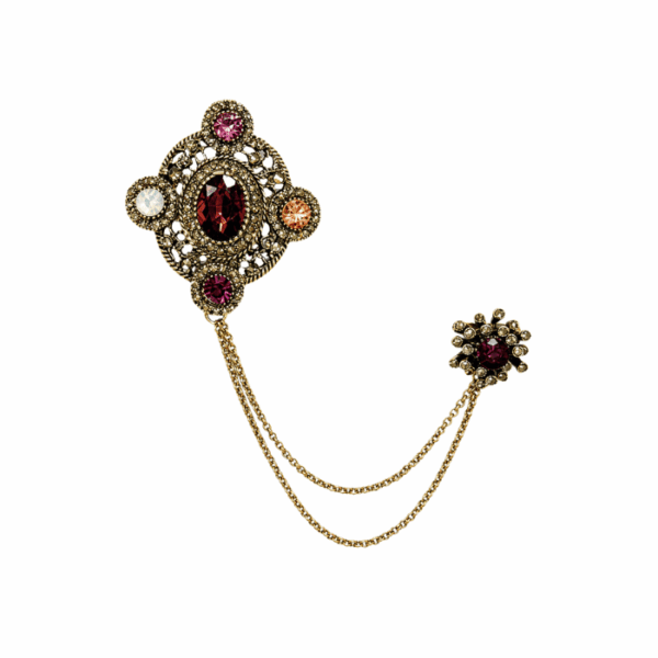 Women Vintage Chatelaine Brooch