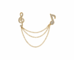 Women Music Chain Brooch - Image 