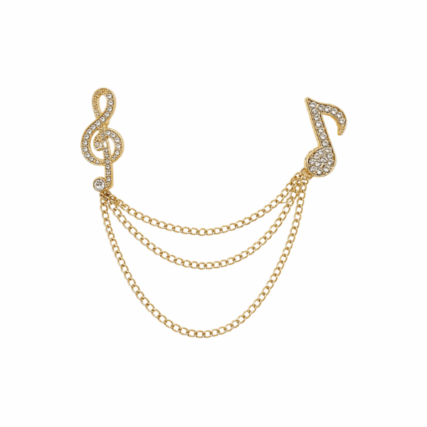Women Music Chain Brooch