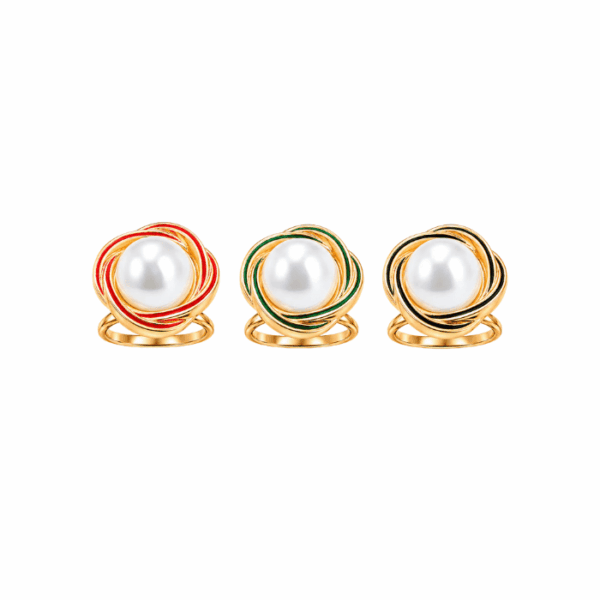 Women Pearl Scarf Ring