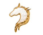 Pearl Horse Brooch - Image 
