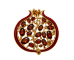 Ruby Pomegranate Brooch - Image 