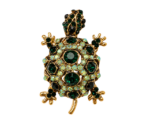 Emerald Turtle Brooch - Image 