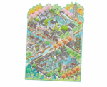 Chinese City DIY PET Sticker Set Large - Image 