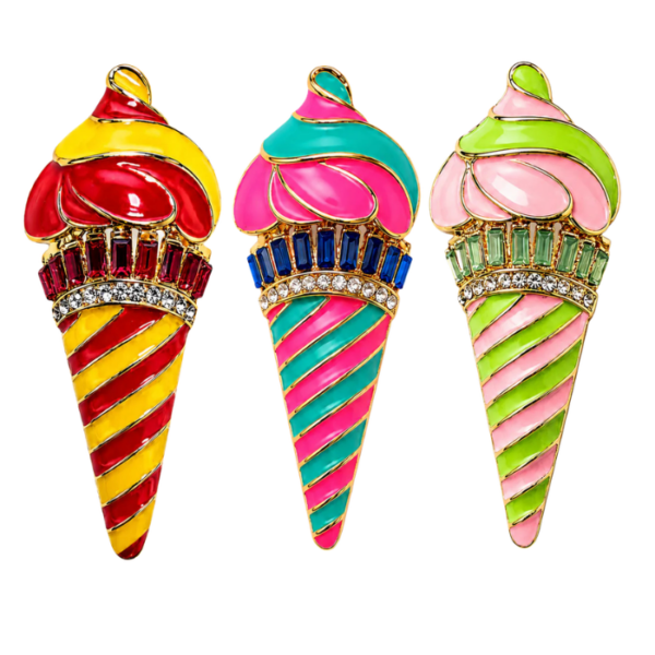 Candy Swirl Ice Cream Brooch