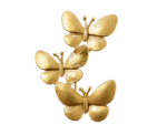 Golden Butterfly Trio Brooch - Image 