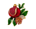 Crimson Pomegranate Brooch - Image 