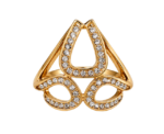 Crystal Bow Scarf Ring - Image 