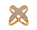 Crystal X Scarf Ring - Image 