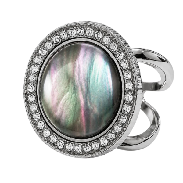 Iridescent Round Scarf Ring