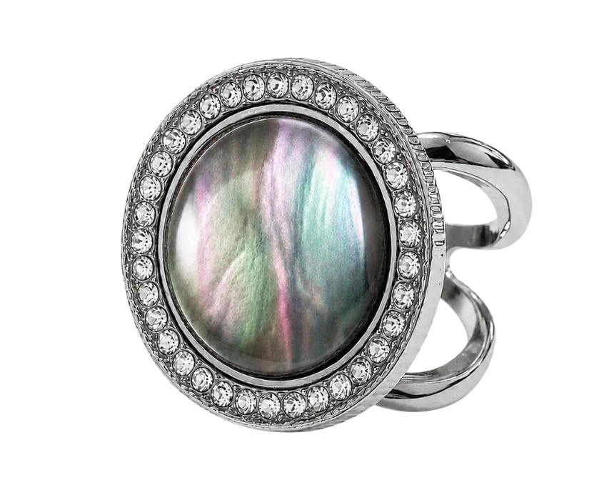 1 Iridescent Round Scarf Ring - Image 1