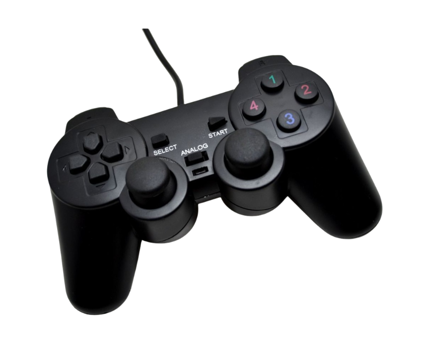 1 Conqueror Game Controller Vibrating Dual Shock Wired Joystick - Image 1