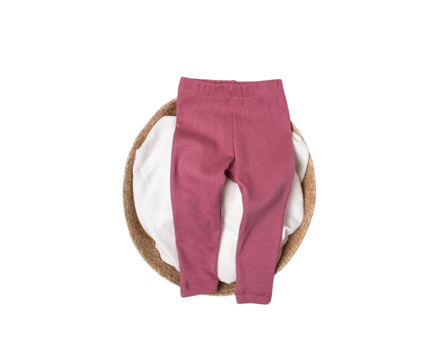 1 Girls Cotton Leggings Pink - Image 1