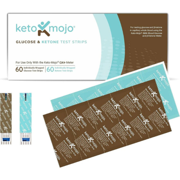 KETOMOJO Blood Glucose Ketone Test Strips Combo Pack