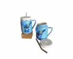 Stitch Ceramic Mug with Straw - Image 
