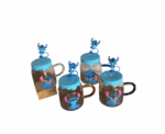 Stitch Glass Mug Straw Set - Image 