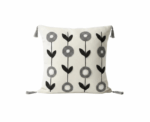Monochrome Bloom Cushion Cover - Image 
