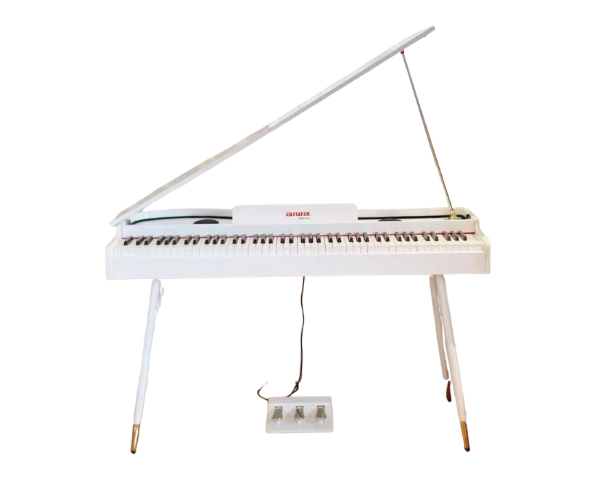 10 AIWA Digital Piano Key Hammer Action In White - Image 1