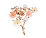 Pearl Owl Blossom Brooch - Image 