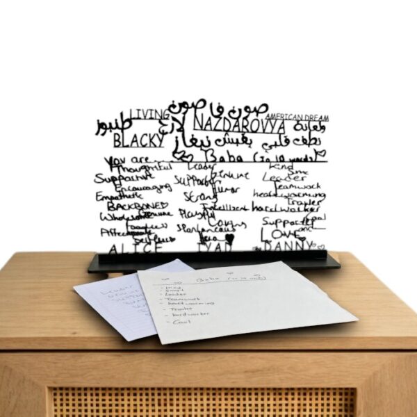 Personalized Word Cloud Desk Display