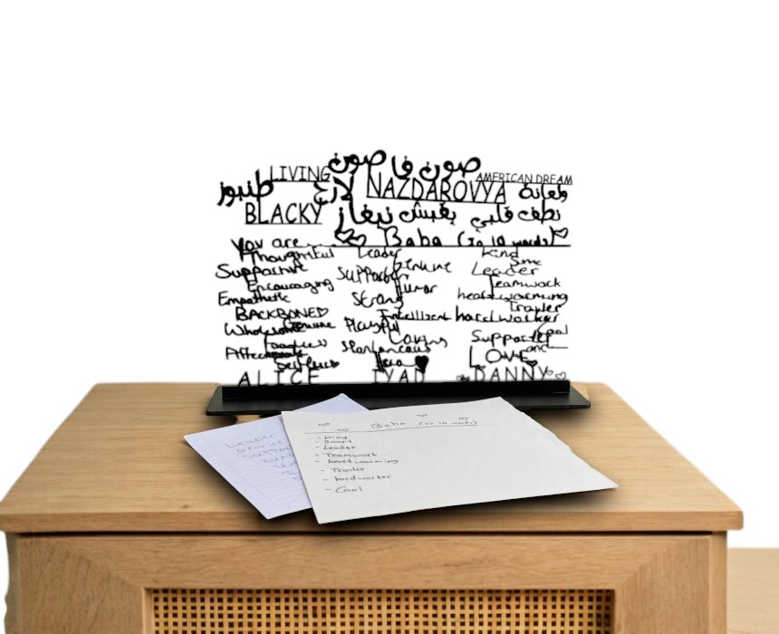 10 Personalized Word Cloud Desk Display - Image 1