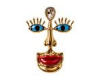 Abstract Face Statement Brooch - Image 