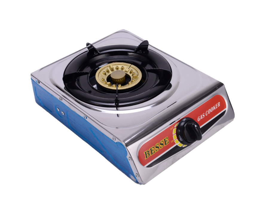 10 Besse Gas Cooker Single Burner Stainless Steel - Image 1