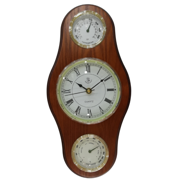 Woodpecker Quartz Wall Clock Thermometer Hygrometer