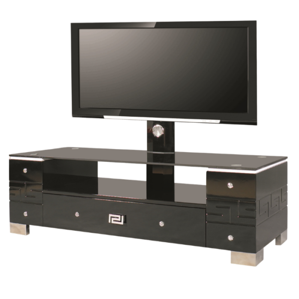 Table Stand With Bracket TV Console Black