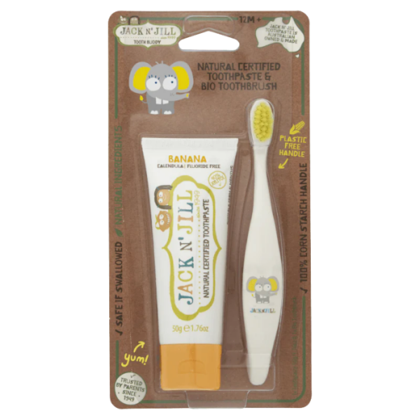Jack NJill Natural Toothpaste And Bio Toothbrush Banana
