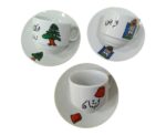 Personalized Handpainted Cups & Saucers Set (set of 6) - Image 
