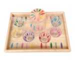 Transparent Lebanese Chaffee Coffee Set (Tray & Rakwe) - Image 