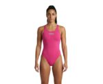 Arena Women Makinas High CutTraining Swimwear Metallic Logo Silver - Image 