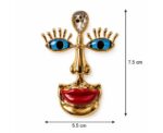 Abstract Face Statement Brooch - Image 