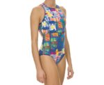 Arena Women Passport Training Swimear One Piece Rose Violet Multi - Image 