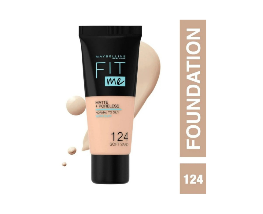 12 MNY FitMe Matte Foundation 124 Soft Sand - Image 1