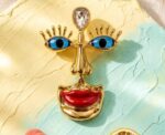 Abstract Face Statement Brooch - Image 