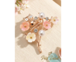 Pearl Owl Blossom Brooch - Image 