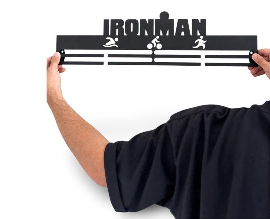 12 IRONMAN Triathlon Medal Hanger 60 CM - Image 1