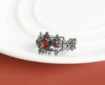 Crimson Heart Gothic Collectible Ring Adjustable Size - Image 