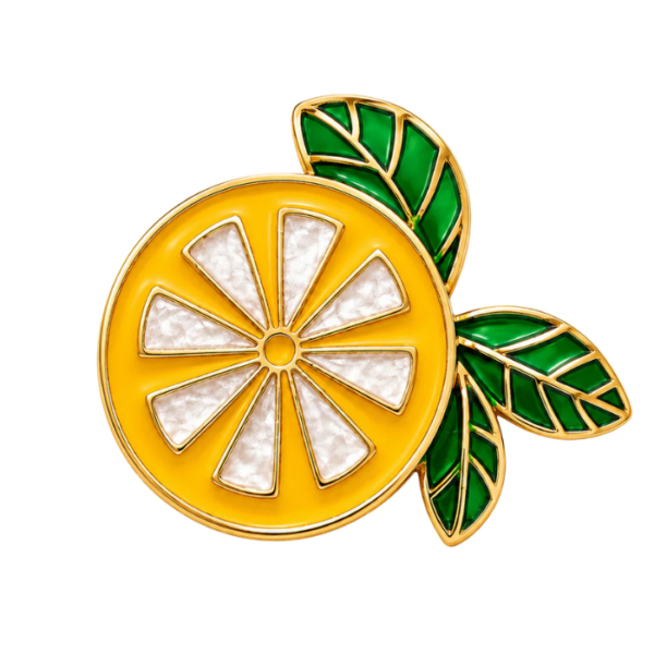Lemon Slice Brooch