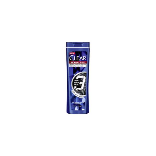 Shampoo 3‑in‑1 Charcoal Men Clear