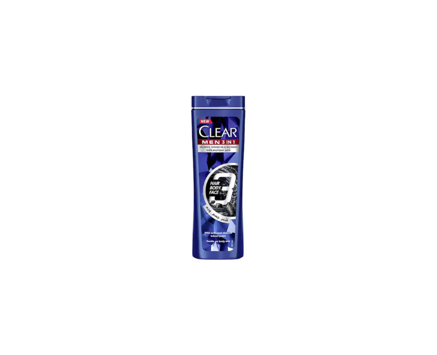 134 Shampoo 3‑in‑1 Charcoal Men Clear - Image 1