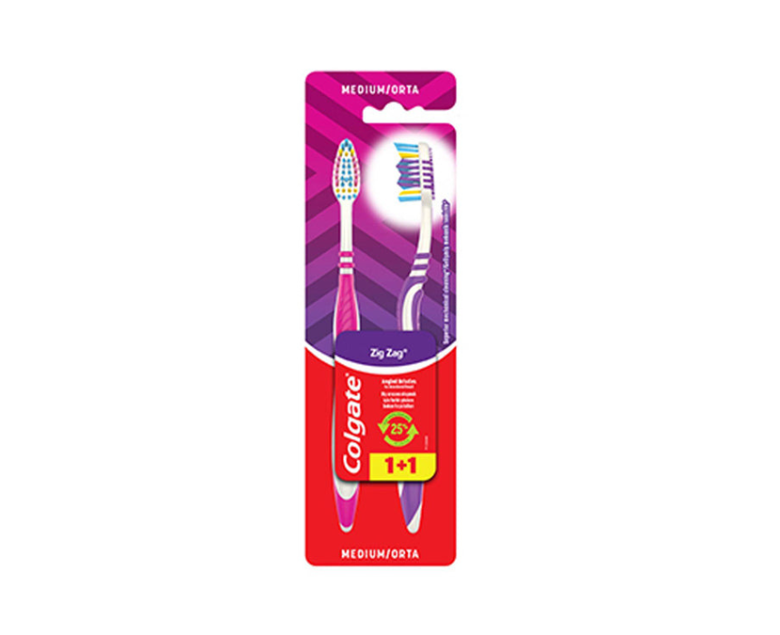 143 Zigzag Medium Toothbrush Colgate - Image 1